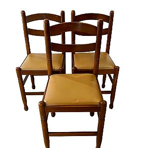 Σετ 3 ξύλινες καρέκλες κουζίνας 87x40x40