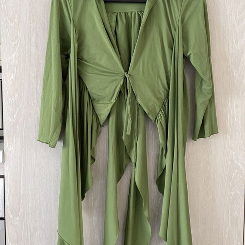 CRISTINAEFFE Vintage Y2K Green Lime Multiway Top Shirt, Medium