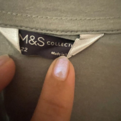 Marks & Spencer plus size blouse with green and purple sequins, like new