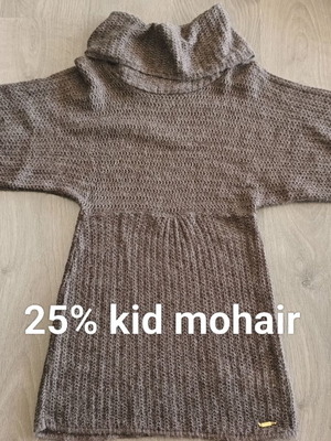 Kocca knitted dress new with kid mohair in brown color size M