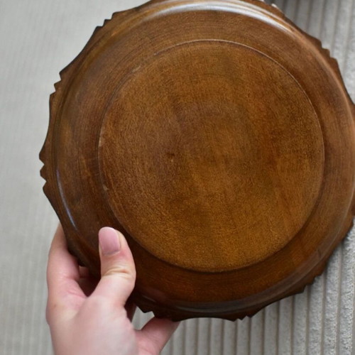 Wooden carved box used, vintage handmade 35 years old