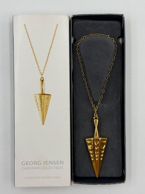 Georg Jensen 2022 Christmas Collectible gold-plated cone ornament like new