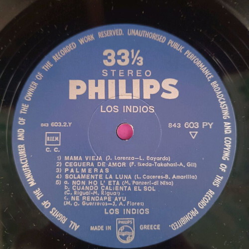 Los indios vinyl used