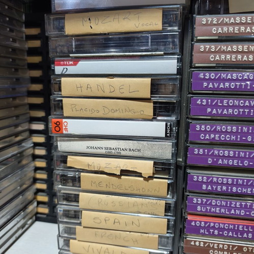 Classical music cassette tapes, pack of 30