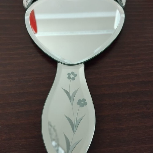 Vintage Venetian Art Deco Hand Mirror like new
