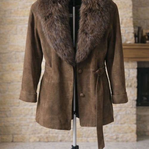 KO & KO women's suede jacket brown like new from Kastoria