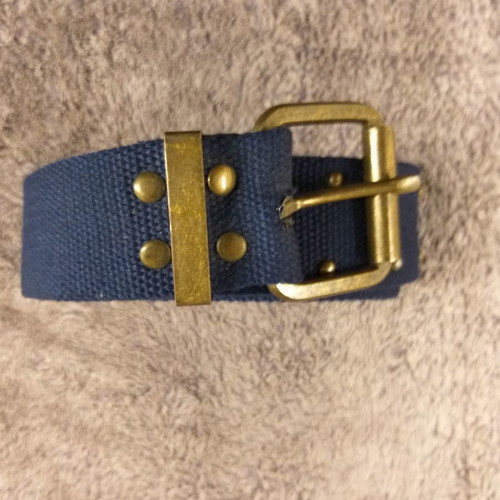 Belt blue navy with buckle new, about 1 meter