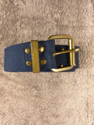 Belt blue navy with buckle new, about 1 meter