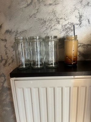 Freddo glasses like new, jar style, set of 6