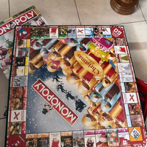 Monopoly Christmas and Palermo board games used, set of 2