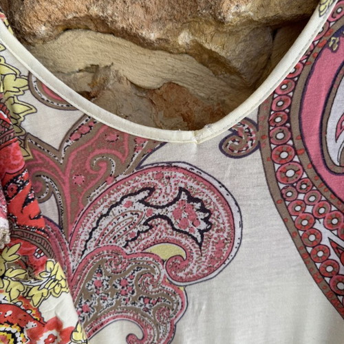 Boho style dress used, paisley pattern, fits XL-XXL