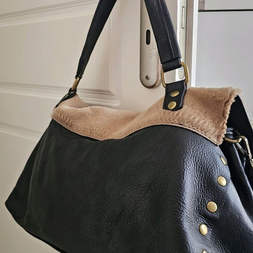 Borse in Pelle shoulder bag used, black and beige