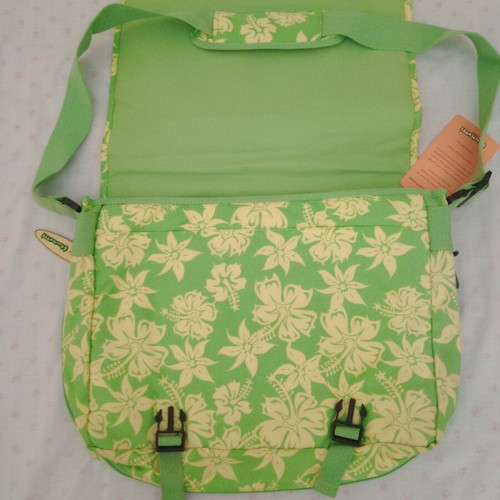 Brunoti crossbody messenger bag new, green and yellow
