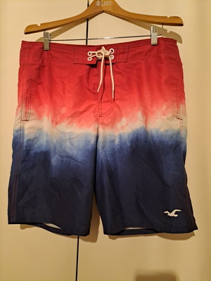 Hollister men's swim shorts like new, red blue white gradient, size L