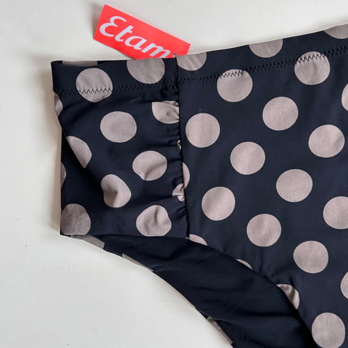 Etam swim bottom new with high waist and polka dots, size 38