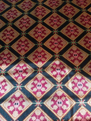 Embroidered antique sofa cover like new