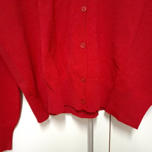Betty Barclay red cardigan like new UK16 with lace detail