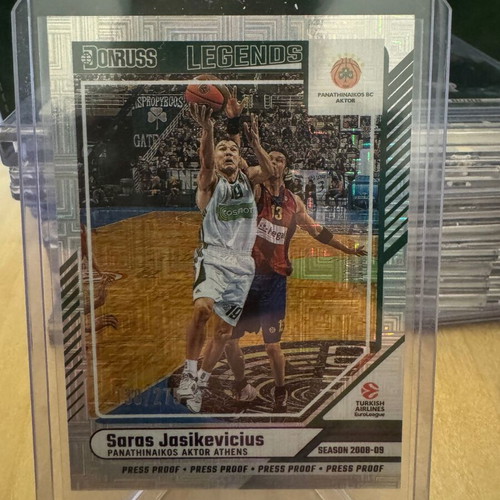 Saras Jasikevicius Legends Press Proof Card Panini EuroLeague Donruss 2024-25 New