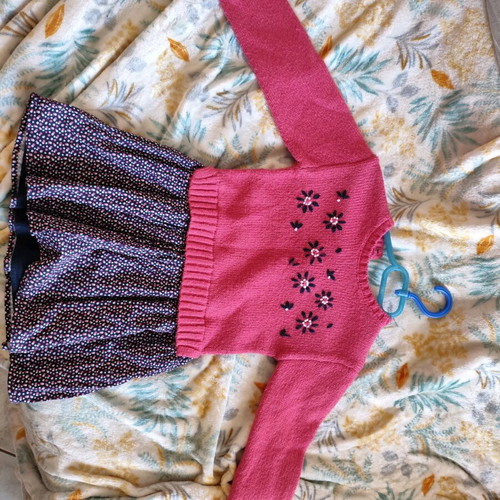 Boboli winter dress for 6 years old like new pink