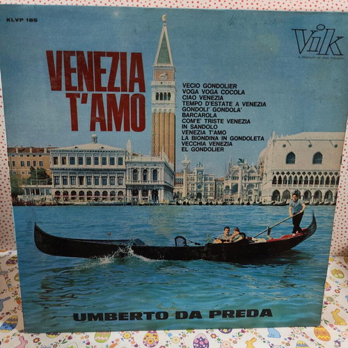 Umberto Da Preda Venezia T'Amo vinyl record used, very good condition