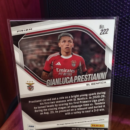 Panini FIFA Prizm 25-26 Gianluca Prestianni Silver Card new