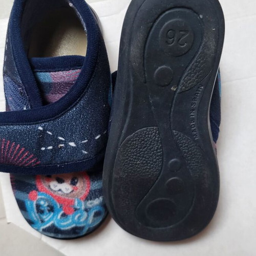 Children's anatomical slippers size 26 blue like new