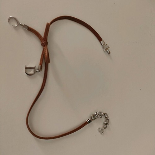 Christian Dior Vintage Leather Collar Necklace Galliano Era Like New