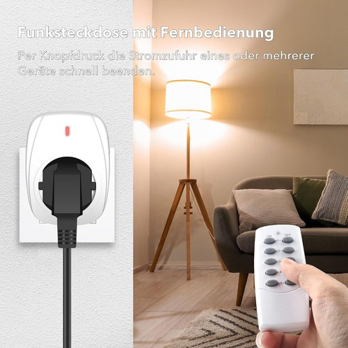 HBN wireless remote control sockets 5 pcs 230V 16A 3680W