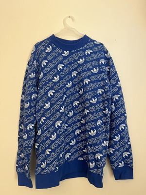 Adidas sweatshirt like new, white and blue, size S