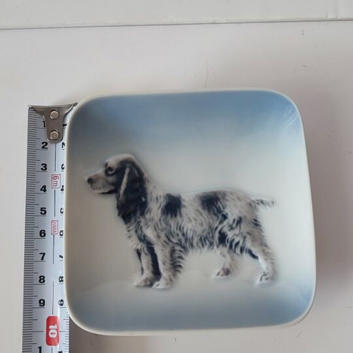 Royal Copenhagen porcelain set with swallow vase & collectible Cocker Spaniel plate
