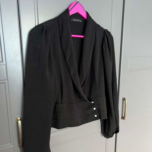 Black blouse with buttons, high waist XXL, LC Waikiki