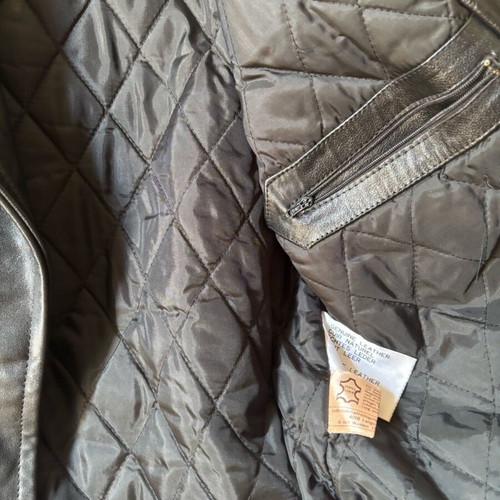 Leather motorcycle jacket vintage unisex small/medium like new