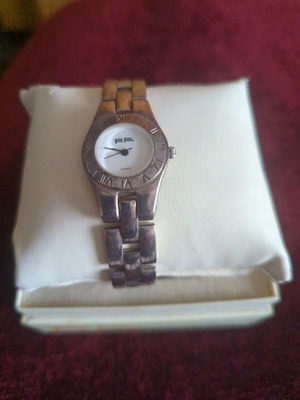Folli Follie women's silver watch used, small 25mm diameter