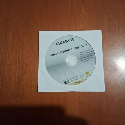 Gigabyte Intel P61/H61 Utility DVD like new, drivers and software