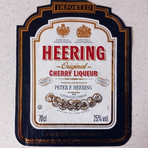 Peter F. Heering Original Cherry Liqueur labels used