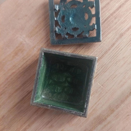 Vintage metal box like new with intricate engravings