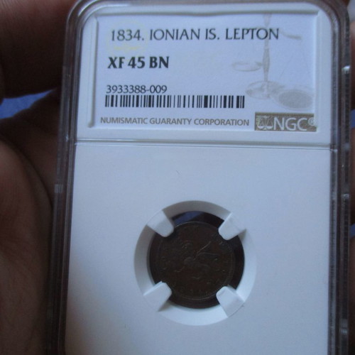 Ionian State 1 lepto 1834 NGC XF45 used