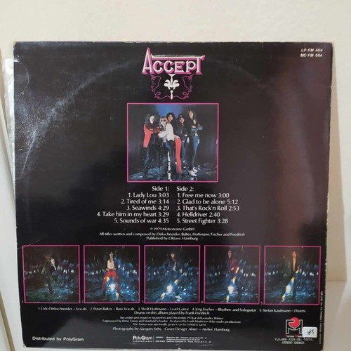 Accept LP used, Greek edition 1986, metal