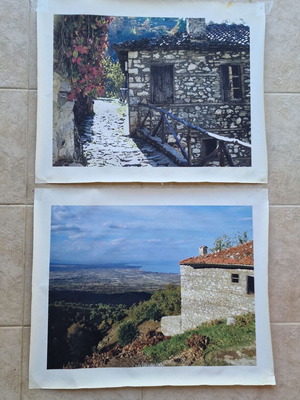 Canvas prints of traditional Olympus houses and landscapes new