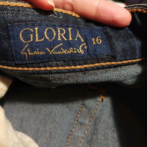 Gloria Vanderbilt midi skirt used, denim, low waist, vintage