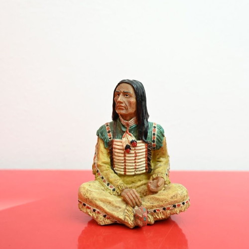 Indian Figurine used, hand-painted resin decorative sculpture