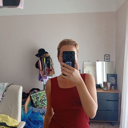Acne Studios red elastic top, size S