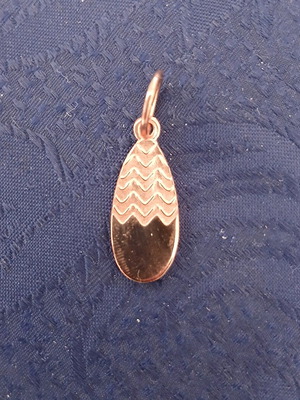 Drop in the Ocean pendant new, pink 14k rose gold plated silver