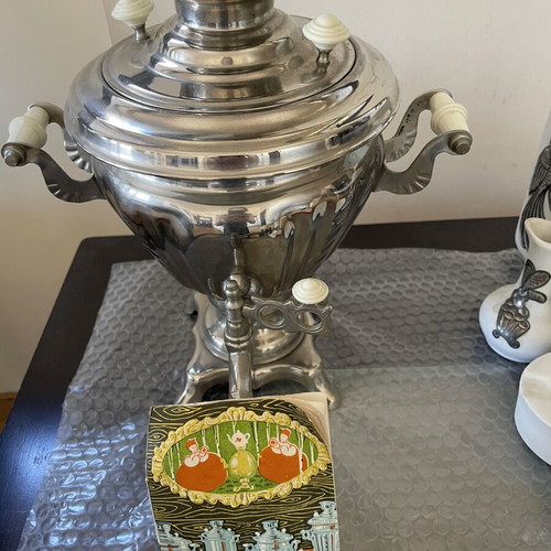 Vintage Soviet Electric Samovar Tula 1970s with Original Manual and Cable