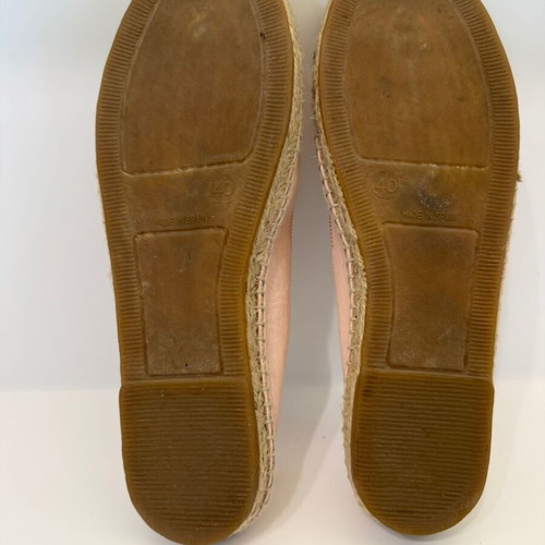 Ras pink leather ballet flats used with snake cap toe size 40