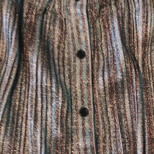 Nu lamé sleeveless top L like new, grey silver