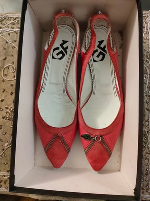 Leather GF Ferre pumps used, red, size 40