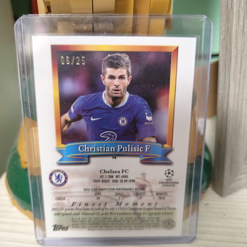 Flashback Christian Pulisic Topps Finest card like new
