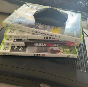 XBOX 360 Slim 4gb + kinect + 4 παιχνιδια