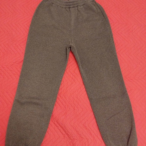 Fleece winter tracksuit used, size medium, gray with pockets